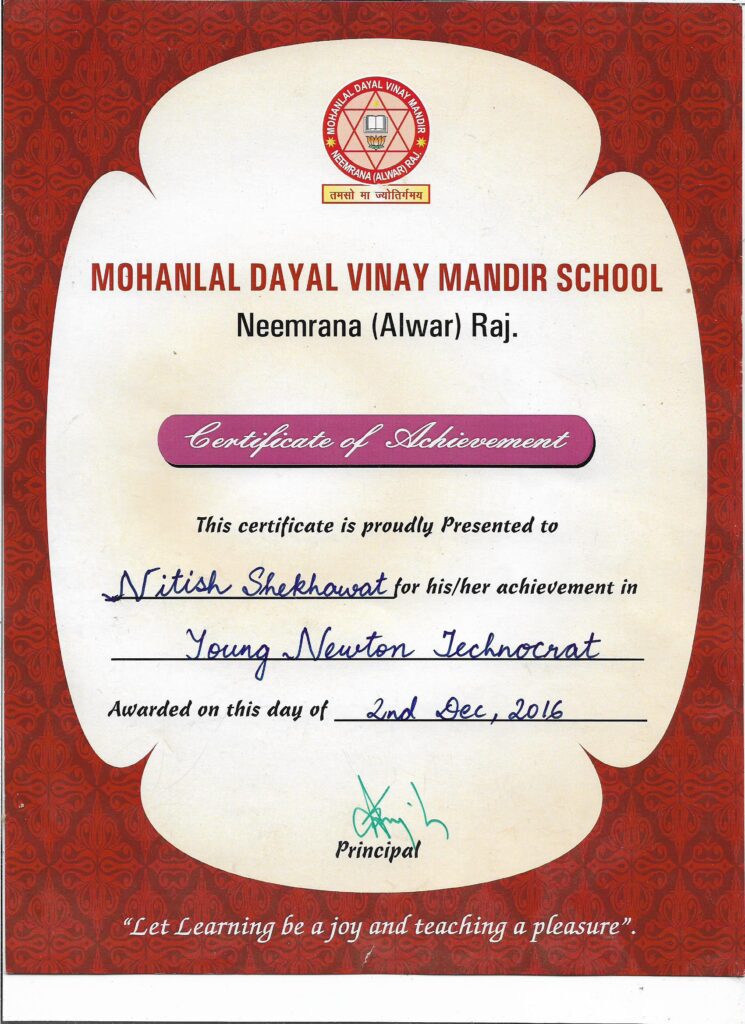 certificate school